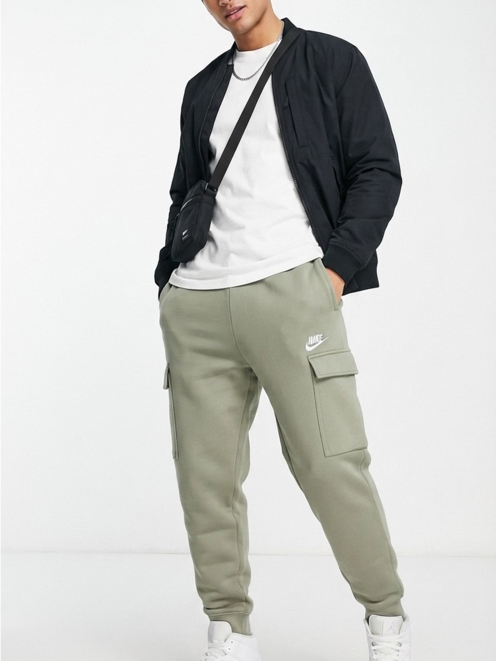 Nike Olive Cargo Joggers - Size M - Streetwear Style